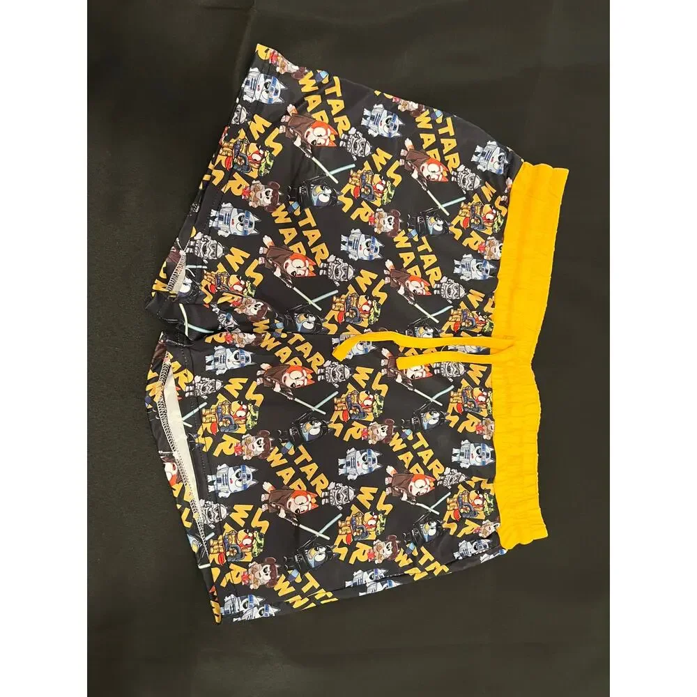 Bluey Star Wars Pajama Set Kids Large Black Yellow Shirt‎ Shorts Sleepwear